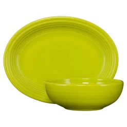 2-Piece Serve Set 11 5/8 Inch Oval Platter & 38 OZ Bistro Bowl|Fiesta Factory Direct Clearance