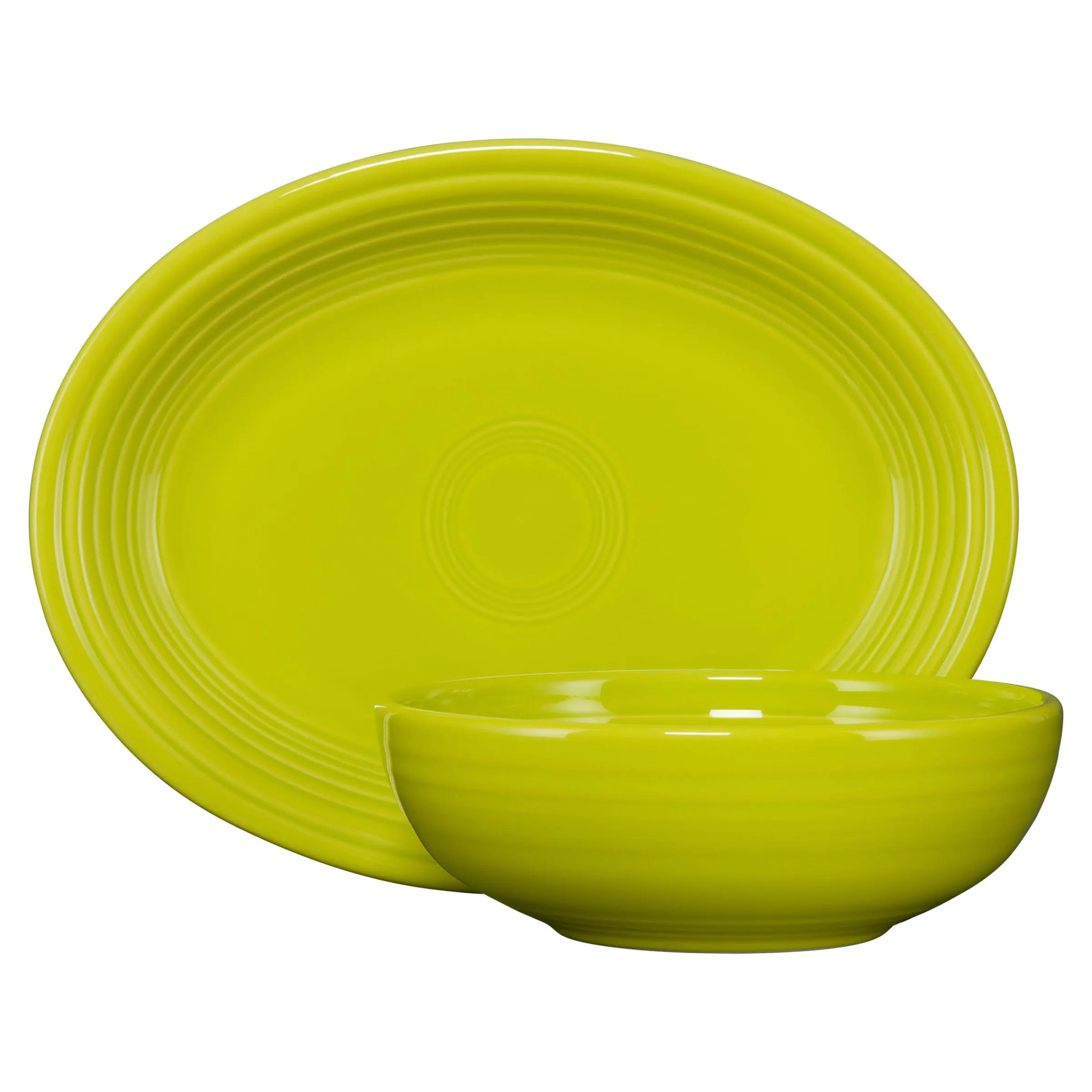 2-Piece Serve Set 11 5/8 Inch Oval Platter & 38 OZ Bistro Bowl|Fiesta Factory Direct Clearance