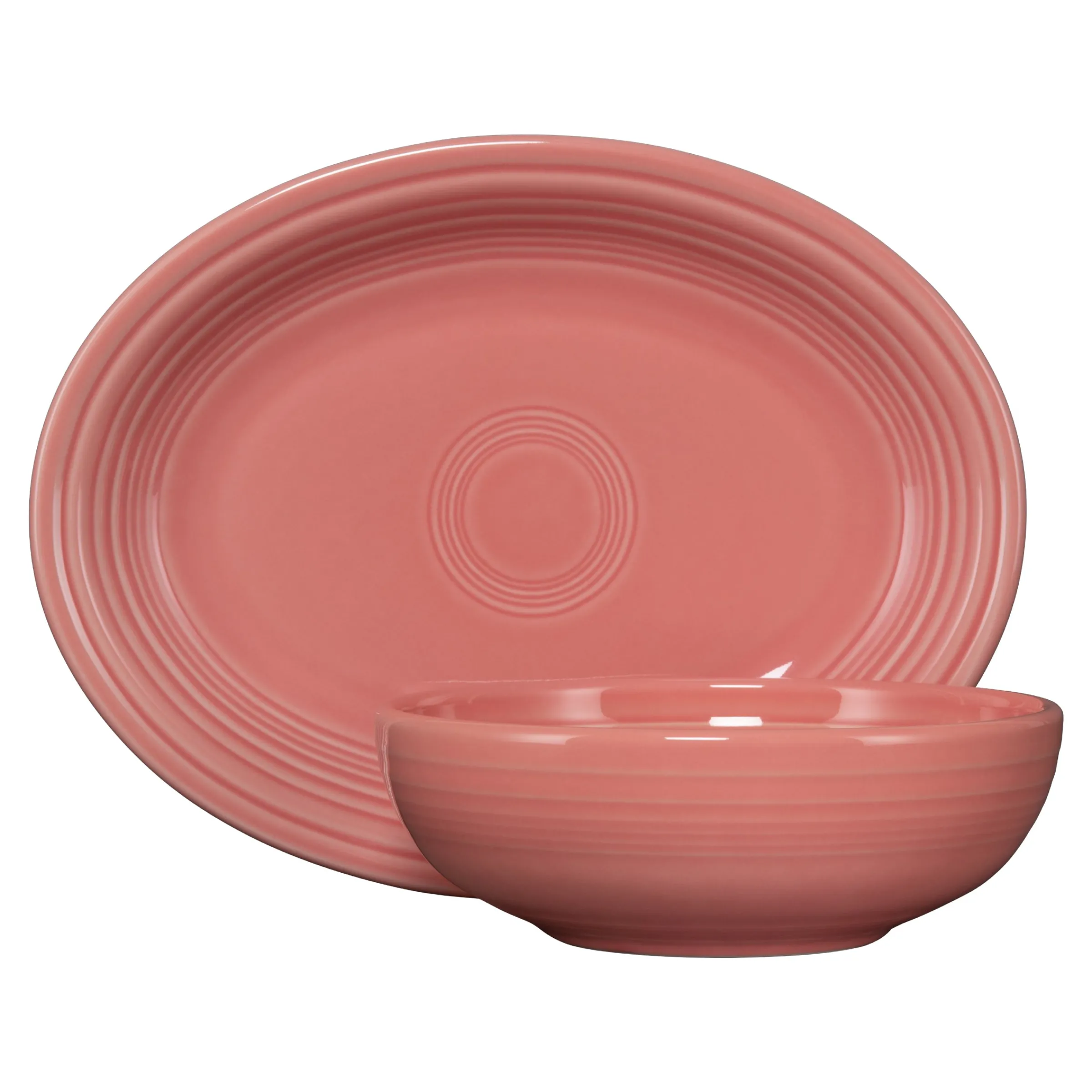 2-Piece Serve Set 11 5/8 Inch Oval Platter & 38 OZ Bistro Bowl|Fiesta Factory Direct Clearance