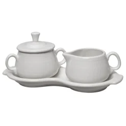 4-Piece Sugar Bowl and Creamer Set with Tray|Fiesta Factory Direct Clearance