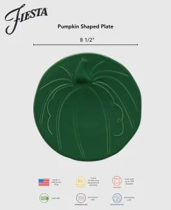 Pumpkin Shaped Plate 8 1/2 Inch|Fiesta Factory Direct New