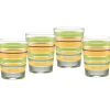 Retired 15 oz. Fiesta® Caribbean Sunset Stripes Tapered Double Old Fashion – Set of 4|Fiesta Factory Direct
