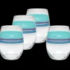 Retired 15 oz. Fiesta® Edgeline Stemless Wine Coastal – Set of 4|Fiesta Factory Direct Outlet