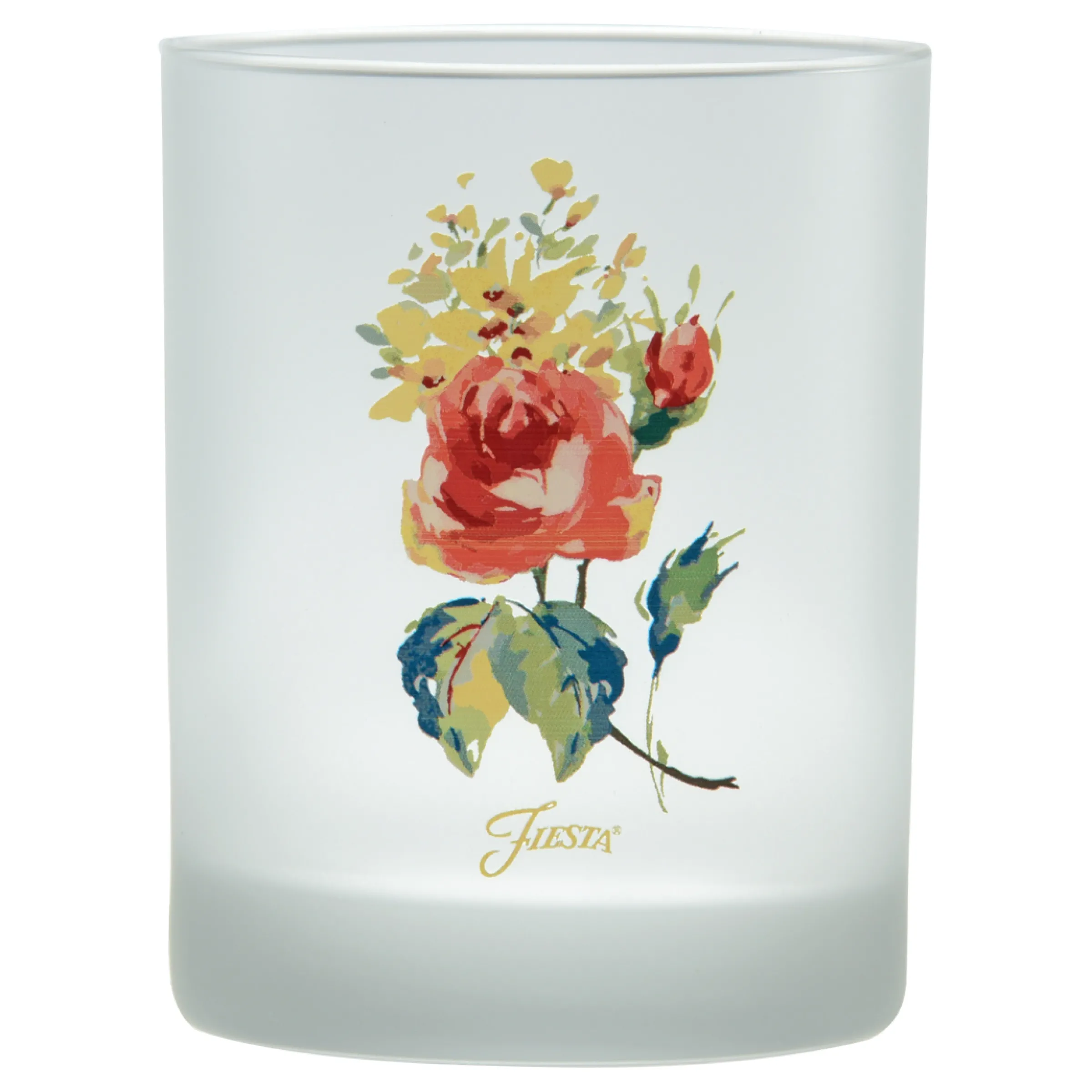 Retired 14 oz. Fiesta® Floral Bouquet Double Old Fashion Glass - Set of 4|Fiesta Factory Direct Sale