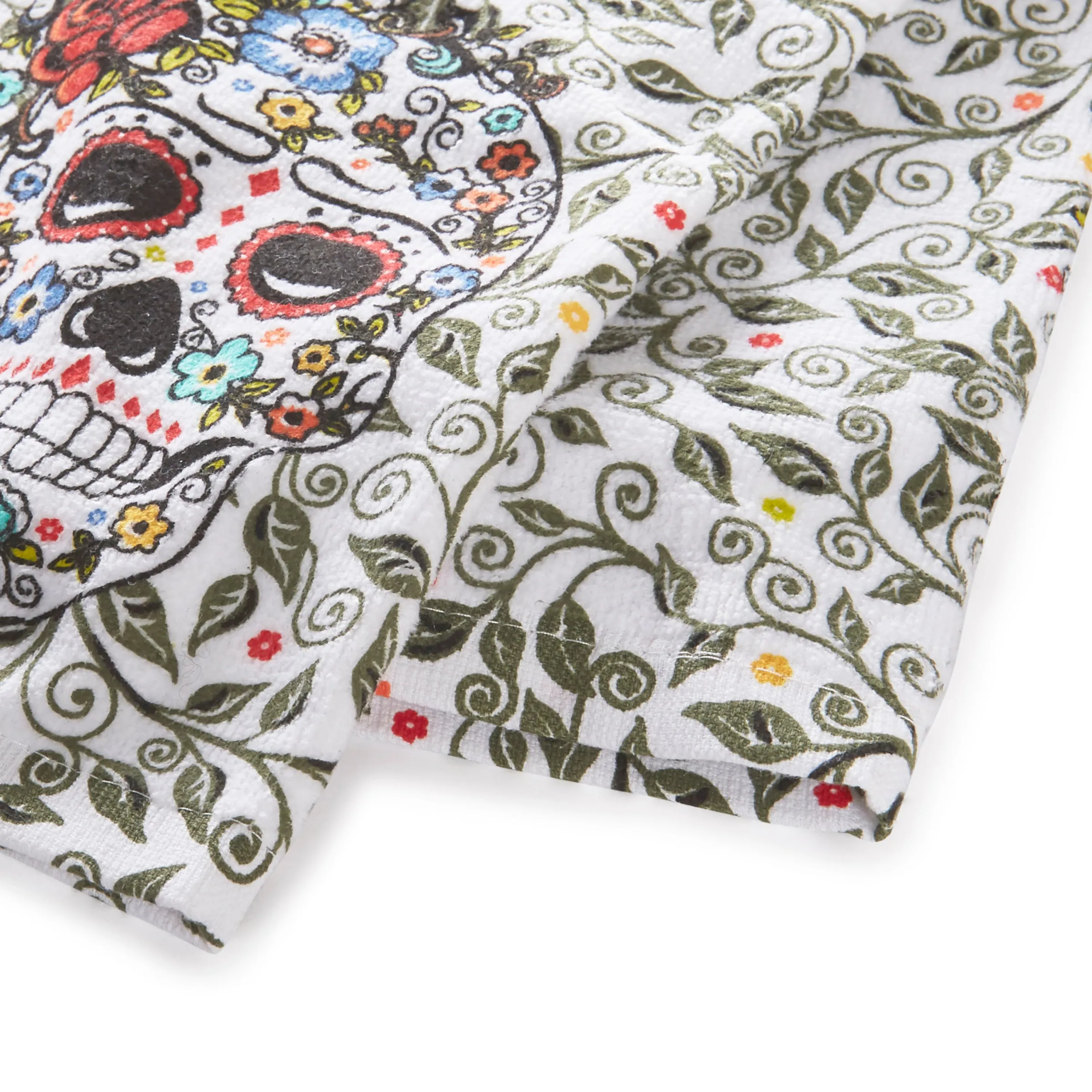 Retired SKULL AND VINE SUGAR Kitchen Towel 2-Pack Set|Fiesta Factory Direct Hot