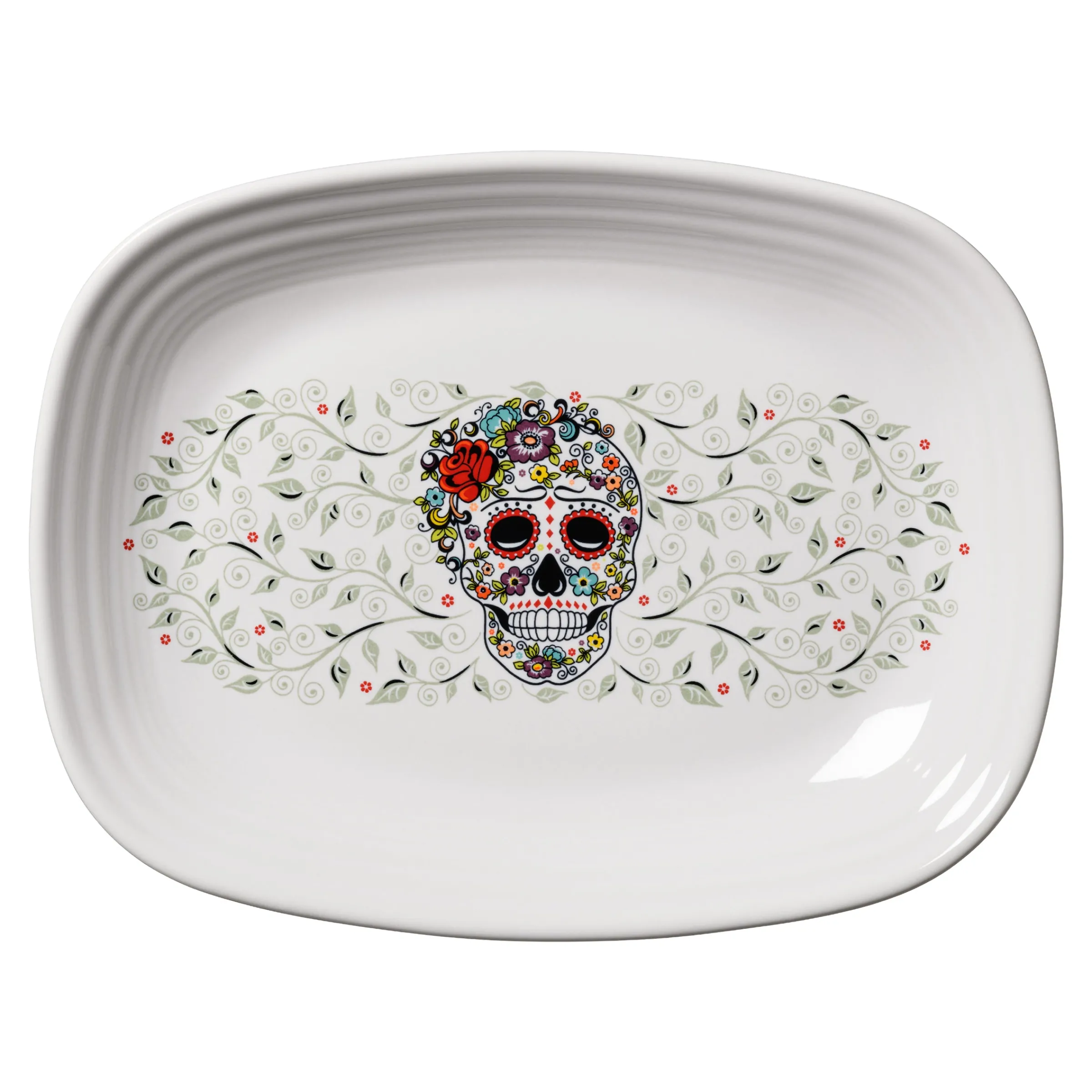 Retired SKULL AND VINE SUGAR 12 Inch Large Rectangular Platter|Fiesta Factory Direct Online