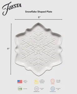 Retired Snowflake Shaped Plate 9 Inch|Fiesta Factory Direct Sale