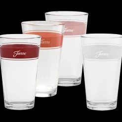 Sunset Horizon 16 oz. Frame Cooler Glass Mixed Color - Set of 4|Fiesta Factory Direct Discount