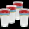 Vibrant 16 oz. Edgeline Cooler Glass - Set of 4|Fiesta Factory Direct Discount