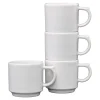 White 16 OZ Set of 4 Stackable Mug Set|Fiesta Factory Direct Best