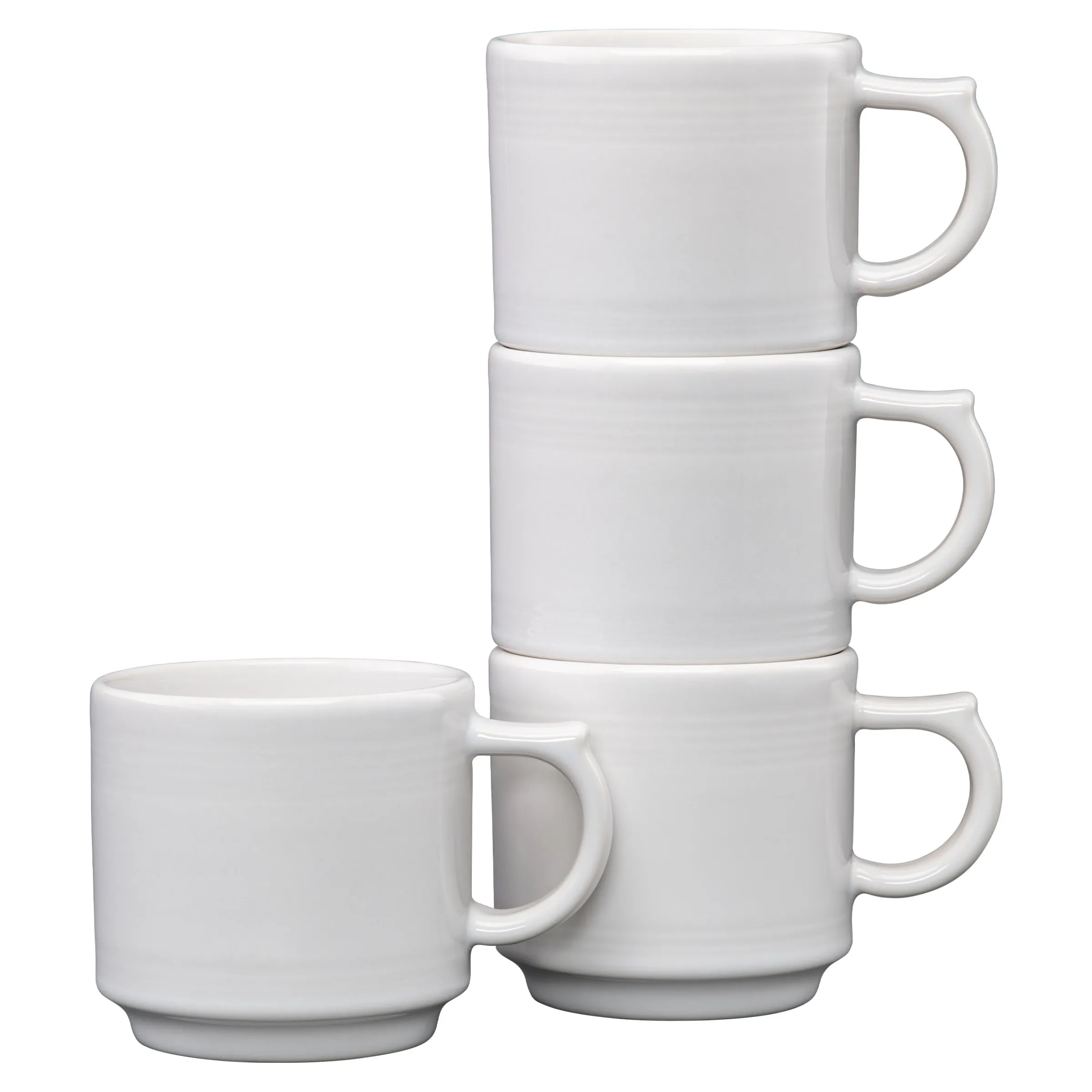 White 16 OZ Set of 4 Stackable Mug Set|Fiesta Factory Direct Best