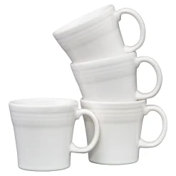 White 15 OZ Set of 4 Tapered Mugs|Fiesta Factory Direct