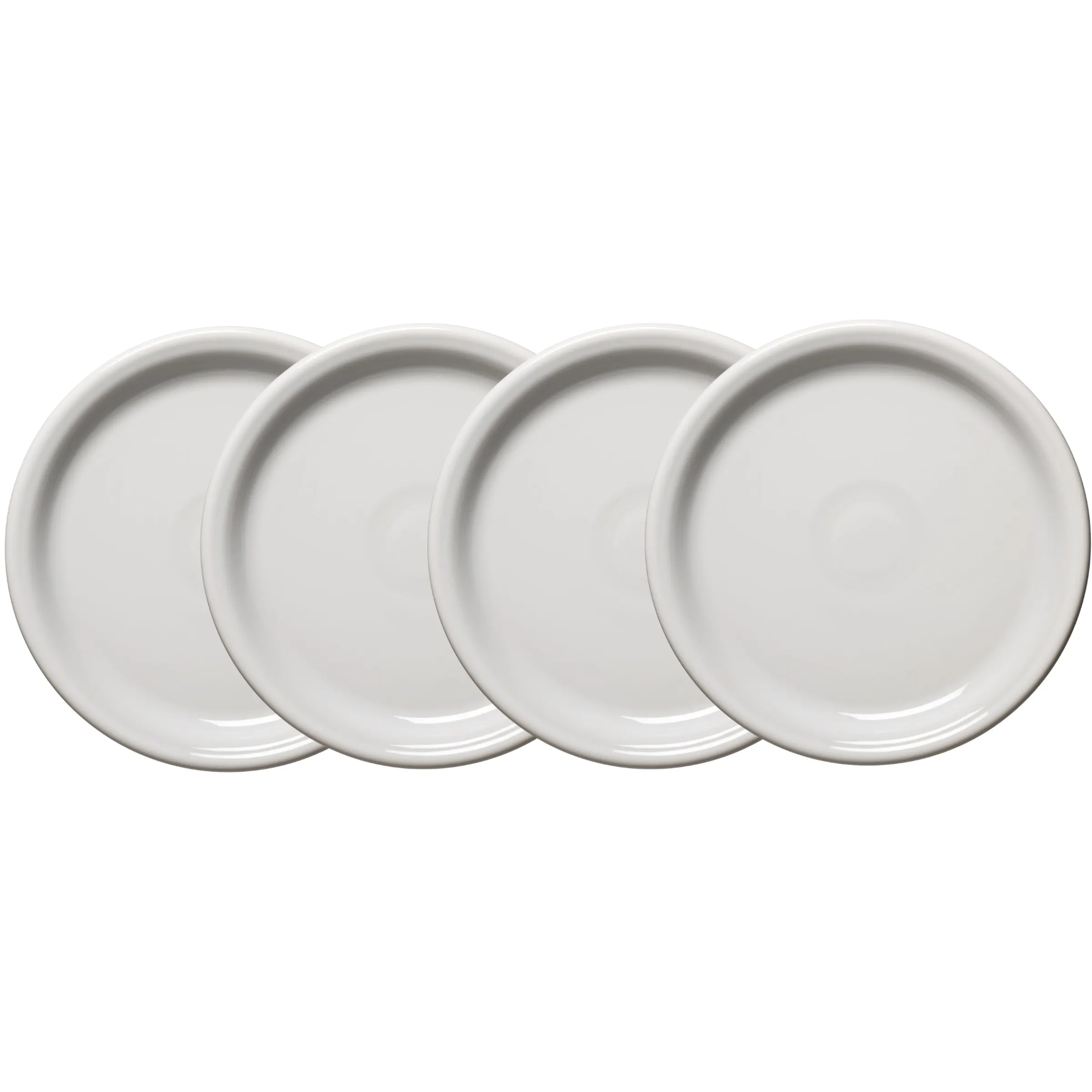 White Bistro Coupe 9 Inch Luncheon Plate, Set of 4|Fiesta Factory Direct
